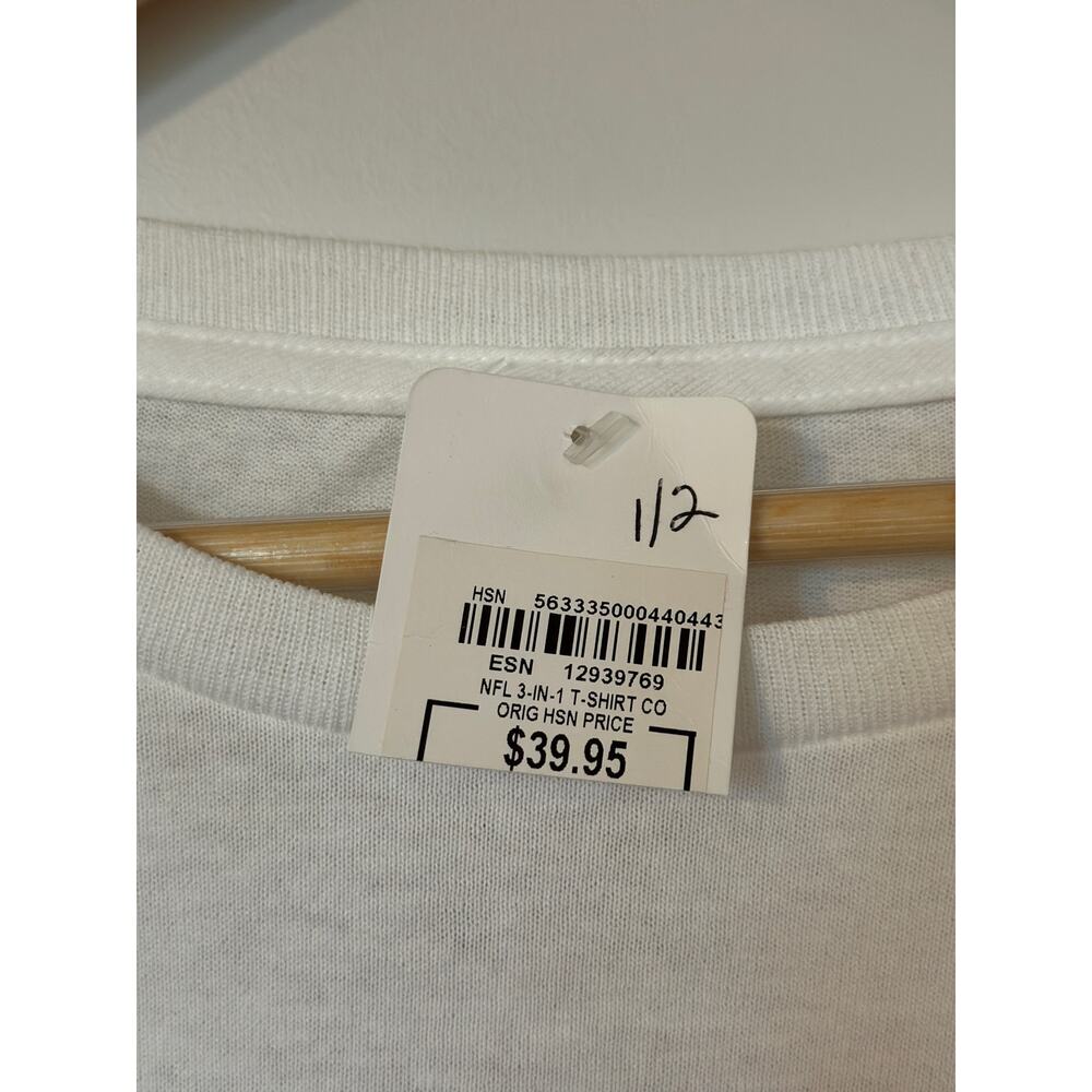 NWT Majestic 2XL New York Giant NFL Football 3-in-1 T-Shirt White Long Sleeve - Picture 4 of 7